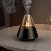 Diffusore di aromi per oli essenziali, umidificatore portatile con nebbia fredda e effetto luce caldo, telecomando, capacità 150 ml.