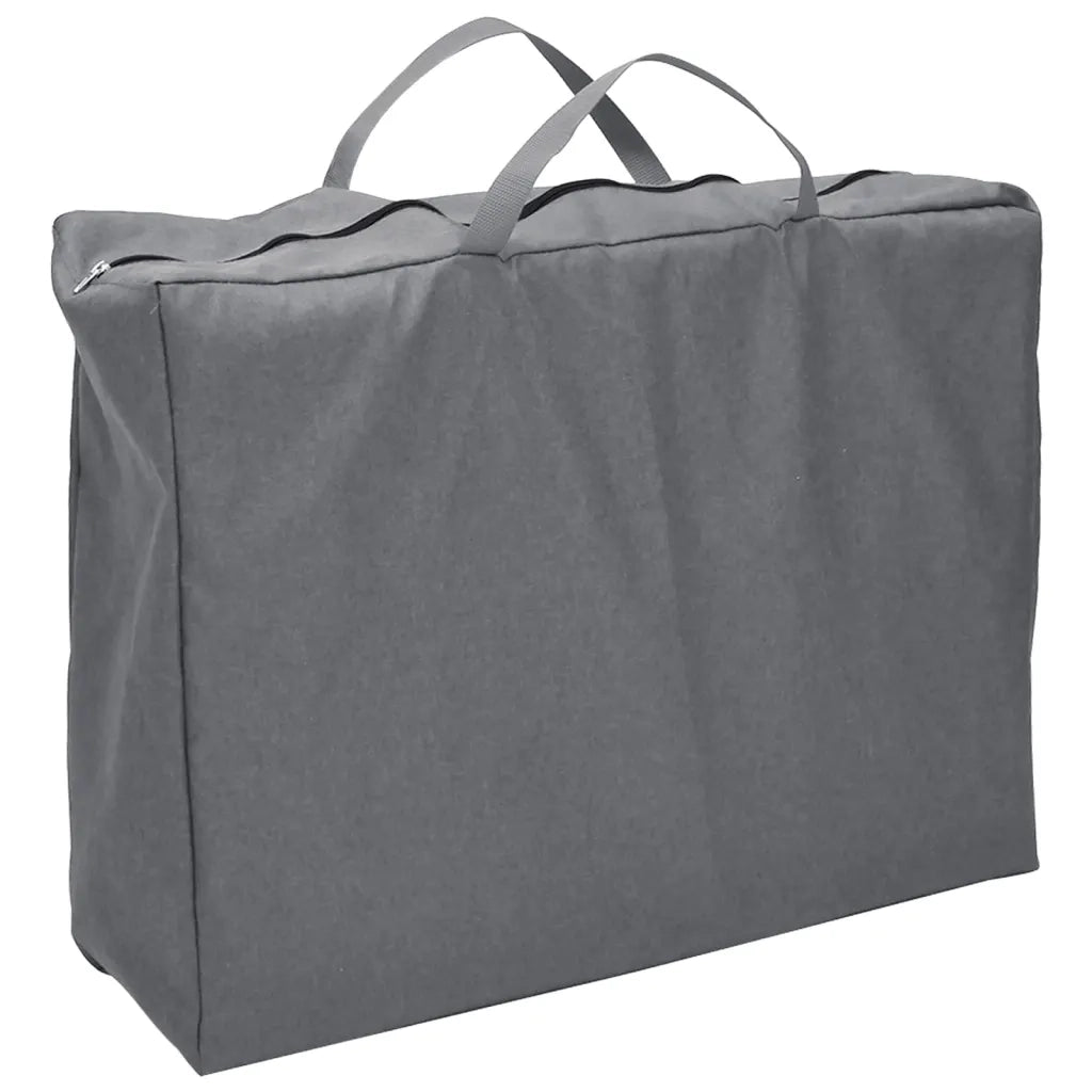 Box per Bambini con Materasso Grigio Scuro Tessuto di Lino 10302