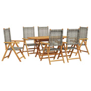 Set da Pranzo per Giardino 7 pcs Grigio 3375733