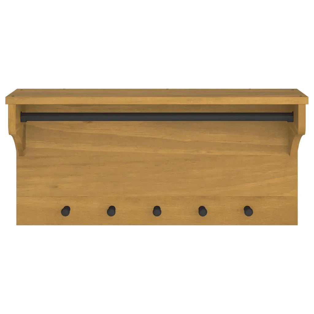 vidaXL Appendiabiti da Parete SANDNES 87x30x42 cm in Legno di Pino