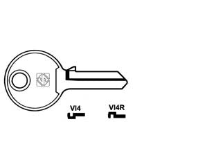 CHIAVI PER CILINDRI VIRO 4 SPINE PICCOLE- - VI4R SX - 10 pezzi SILCA