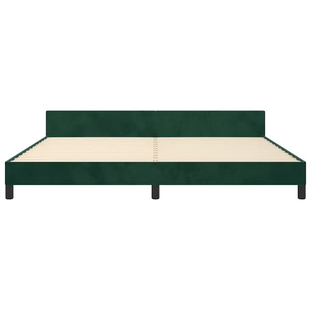 Giroletto con Testiera Verde Scuro 200x200 cm in Velluto cod mxl 58407