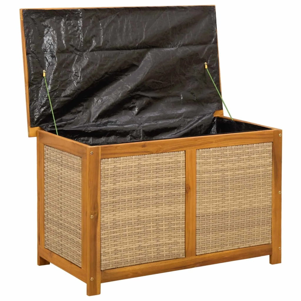 Scatola di Stoccaggio per Giardino 185 L 90 x 50 x 56 cm Beige 42002719