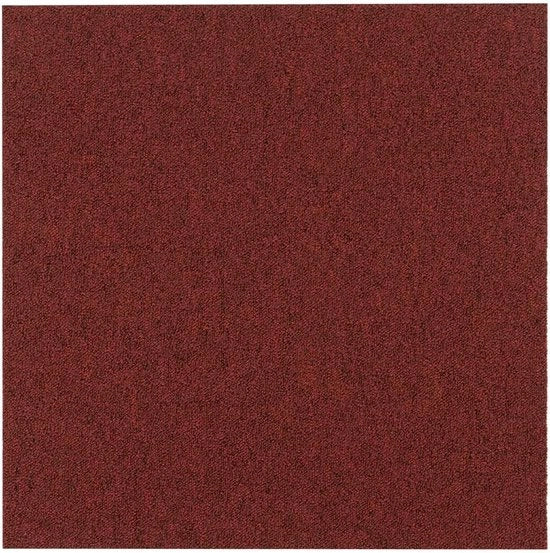 Tegole a pavimento - Pavimentazione a pavimento - Pavimento ufficio - Tappeto in vinile antiscivolo - 50x50 cm - Rosso di Edimburgo