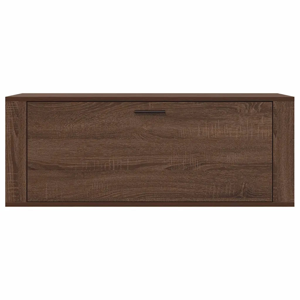 Scarpiera a Muro Rovere Marrone100x35x38cm in Legno Multistrato 821027