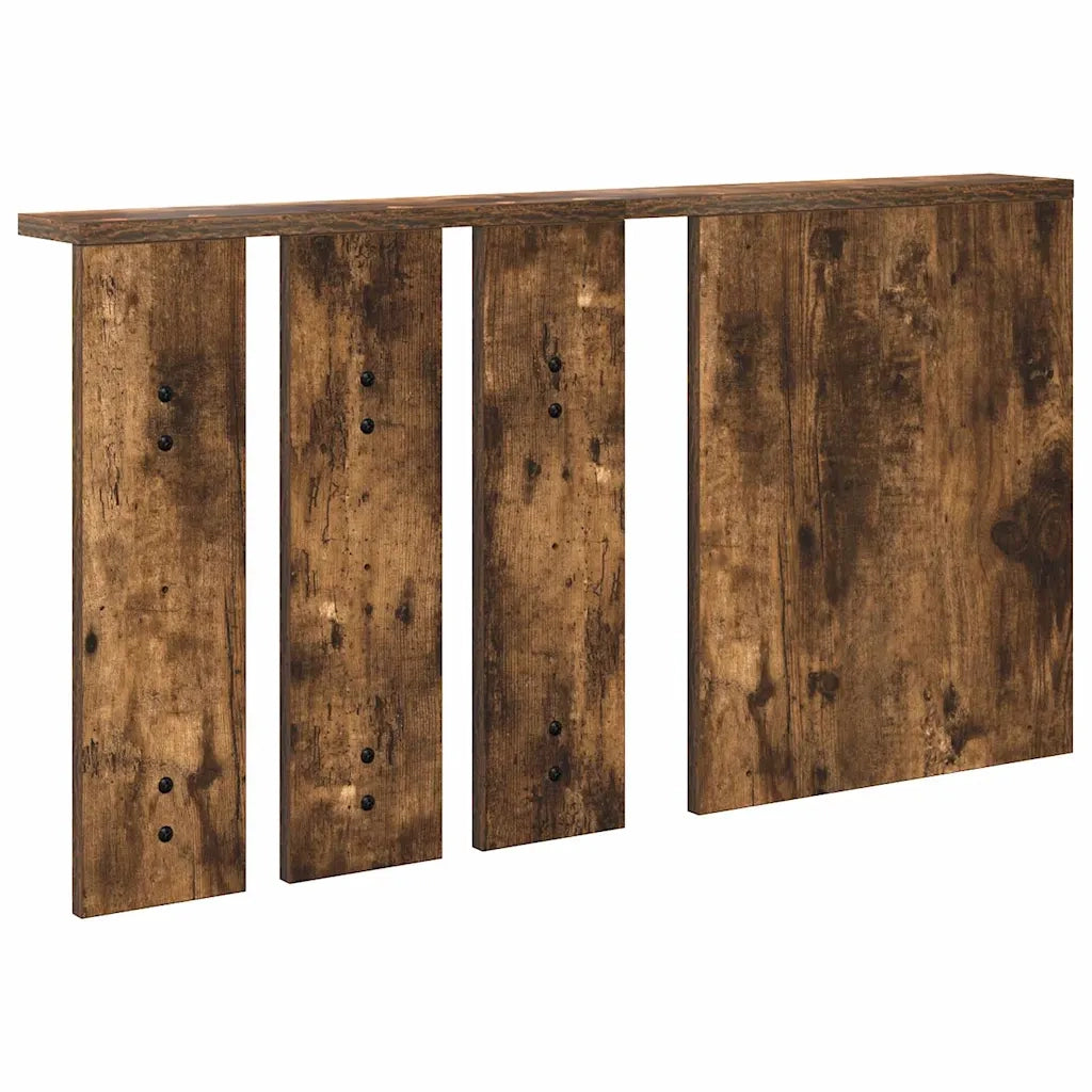 vidaXL Appendiabiti a muro con lo scaffale Rovere fumo 85 x 10 x 45 cm