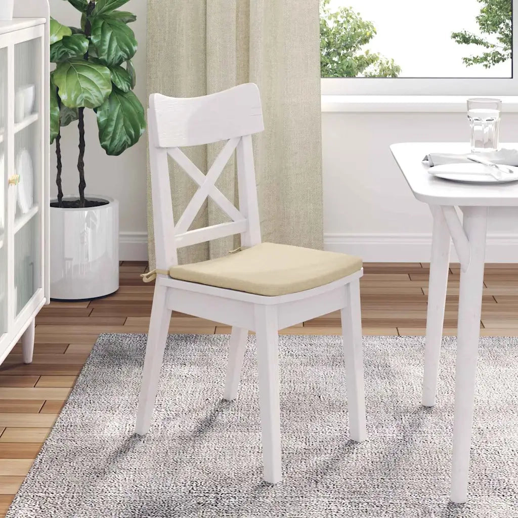 Cuscini per Seduta 4 pcs Crema 40 x 40 x 3 cm Tessuto