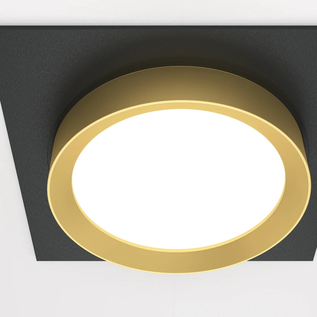 Maytoni Lampada da incasso Hoop 1 luce GX53 nero alluminio