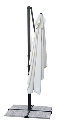 Ombrellone Decentrato da Giardino 3x2m Florida Telo in Poliestere Ecrù