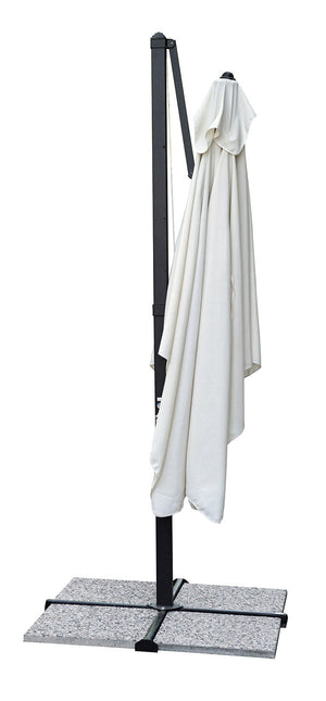 Ombrellone Decentrato da Giardino 3x2m Florida Telo in Poliestere Ecrù