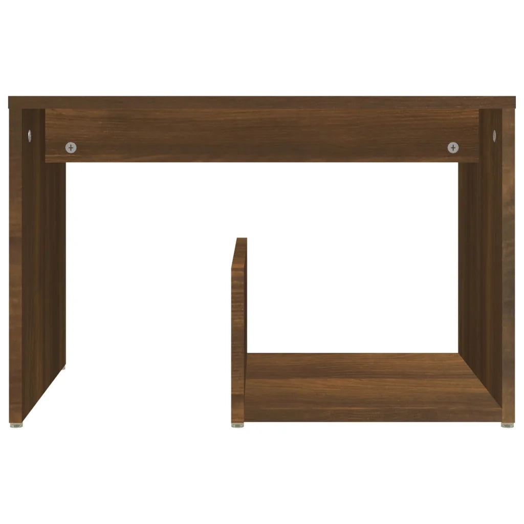 Tavolino Rovere Marrone 59x36x38 cm in Legno Multistrato 826634