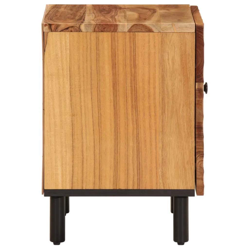 Comodini 2pz 40x33x46 cm in Legno Massello di Acacia 356852