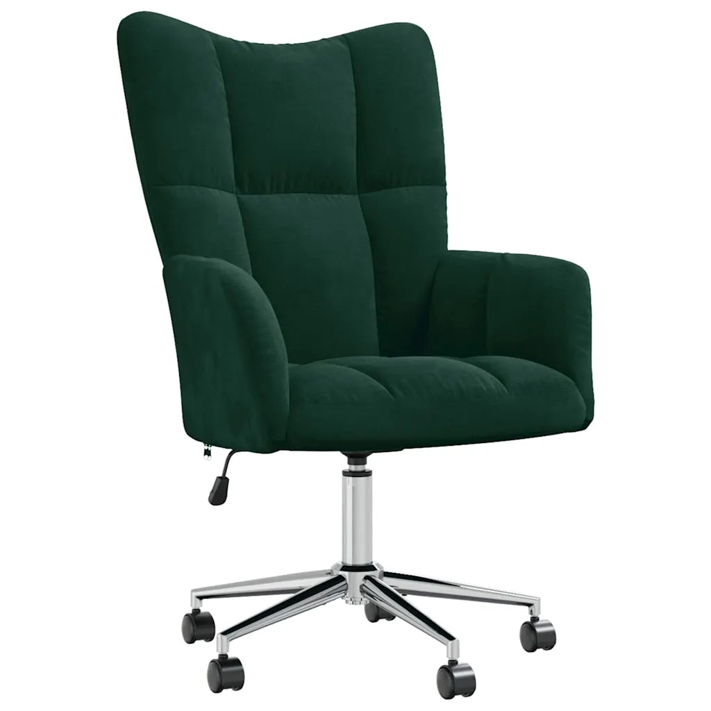 Divano Sedia-Poltrona Relax Verde Scuro in Velluto 136587
