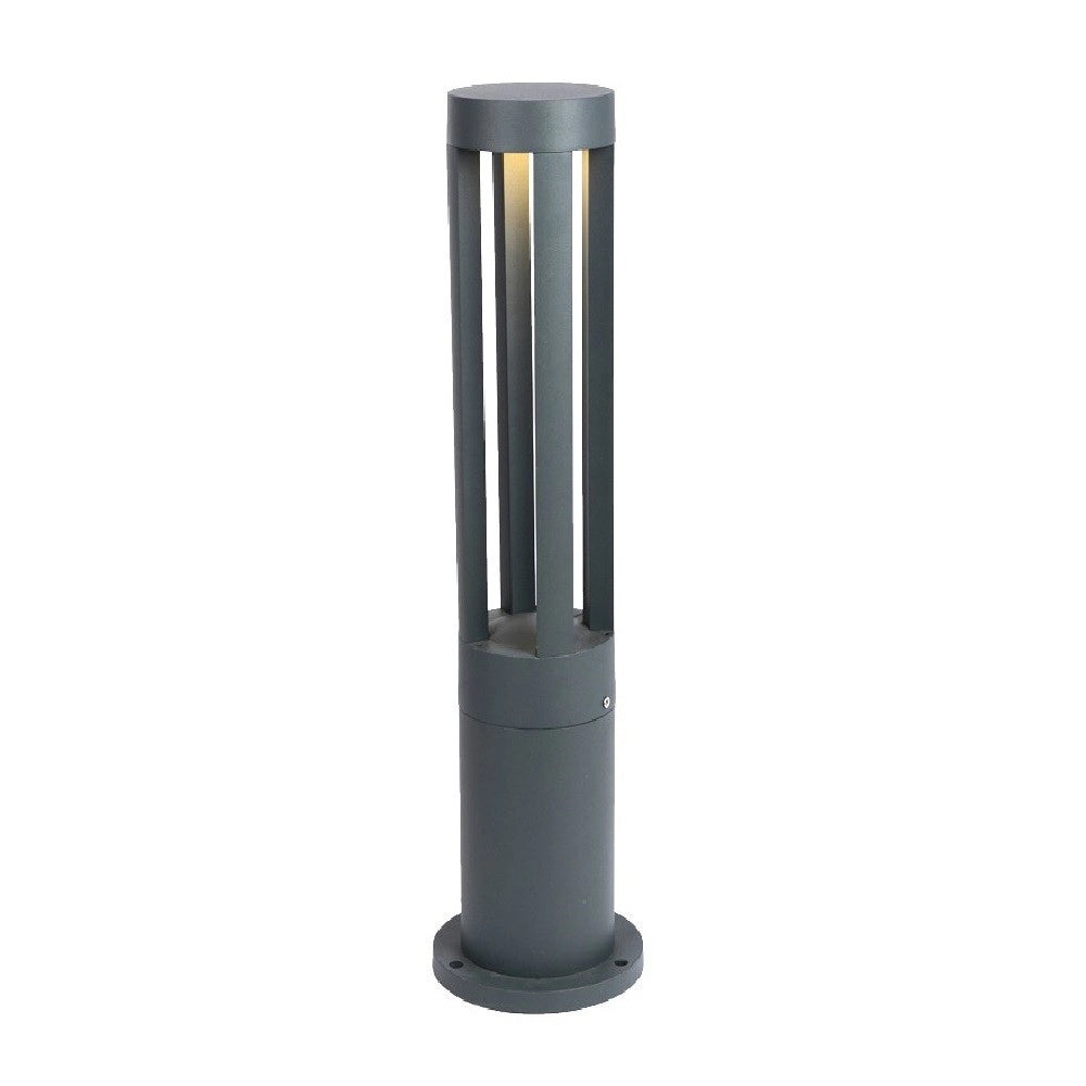 Trade Shop - Lampione Giardino Lampada 12 Watt Led Terra Esterno Ip65 Lampioncino Grigio Es28 -