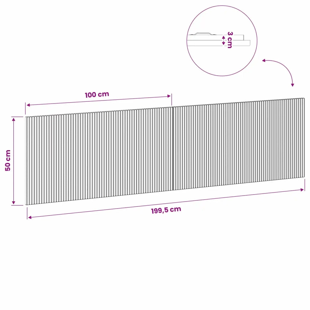 Testiera da Muro ARNHEM Grigio Cemento Legno ingegnerizzato 896708