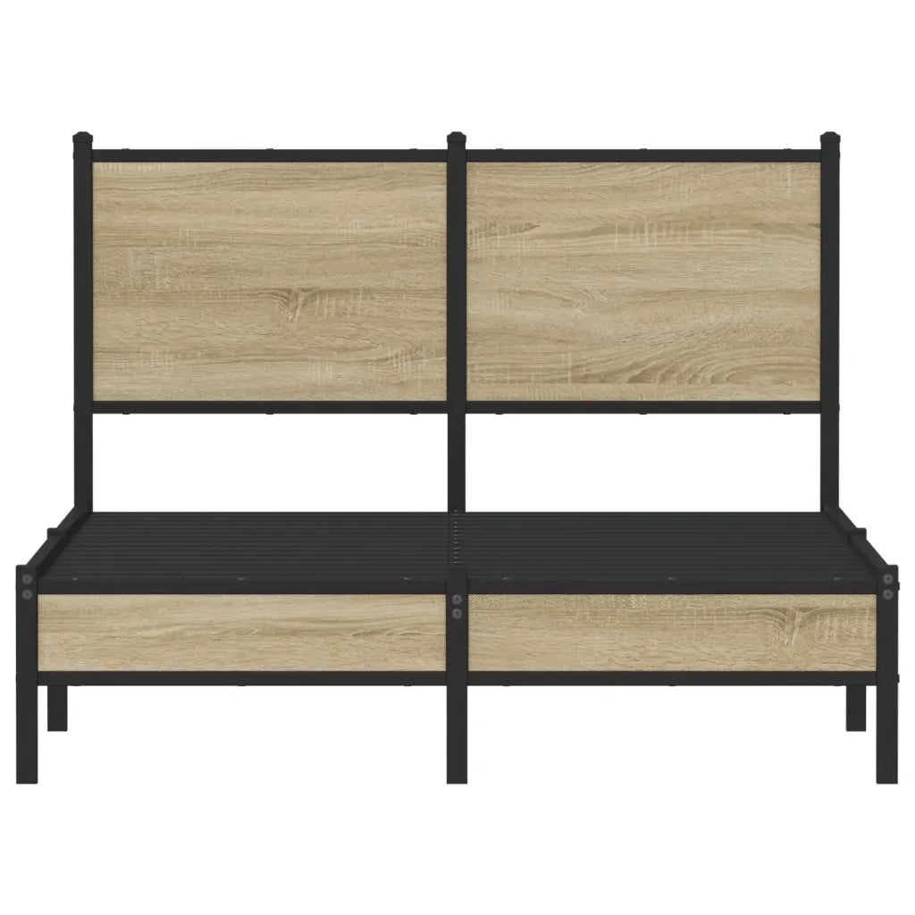 Giroletto senza Materaso in Metallo Rovere Sonoma 120x200 cm 4007866