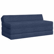 Divano Letto Pieghevole Blu 120 x 60 x 49 cm Tessuto 900039