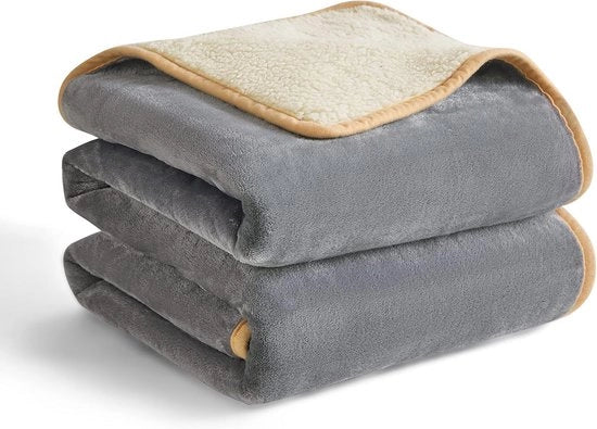 Asciugamano impermeabile per cani grandi - 100x120cm - outdoor - lavabile - protezione contro la poltrona - Sherpa fleece - morbido grigio