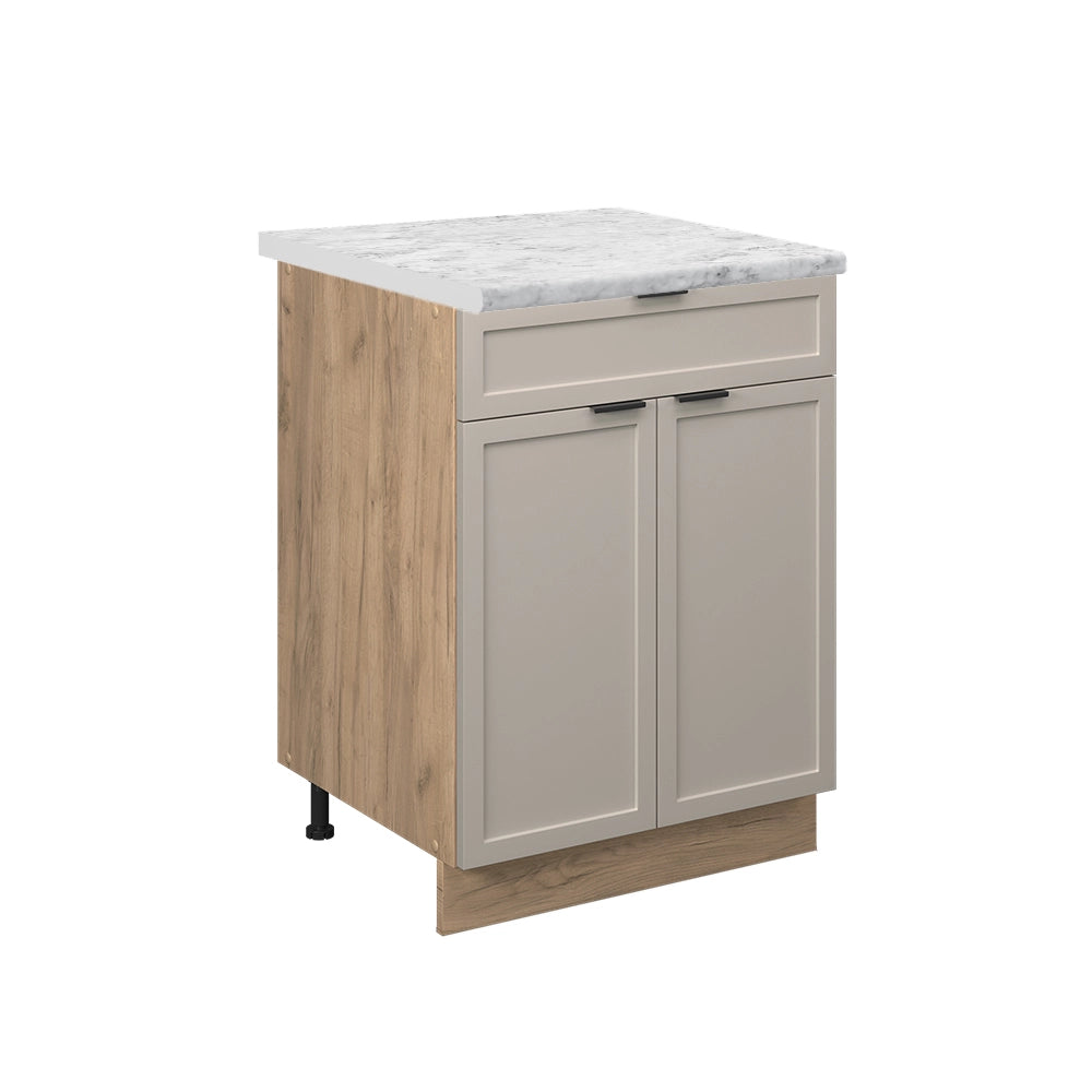 Vicco Basi  GrigioBeige 60 cm con cassetto, PL Marmo
