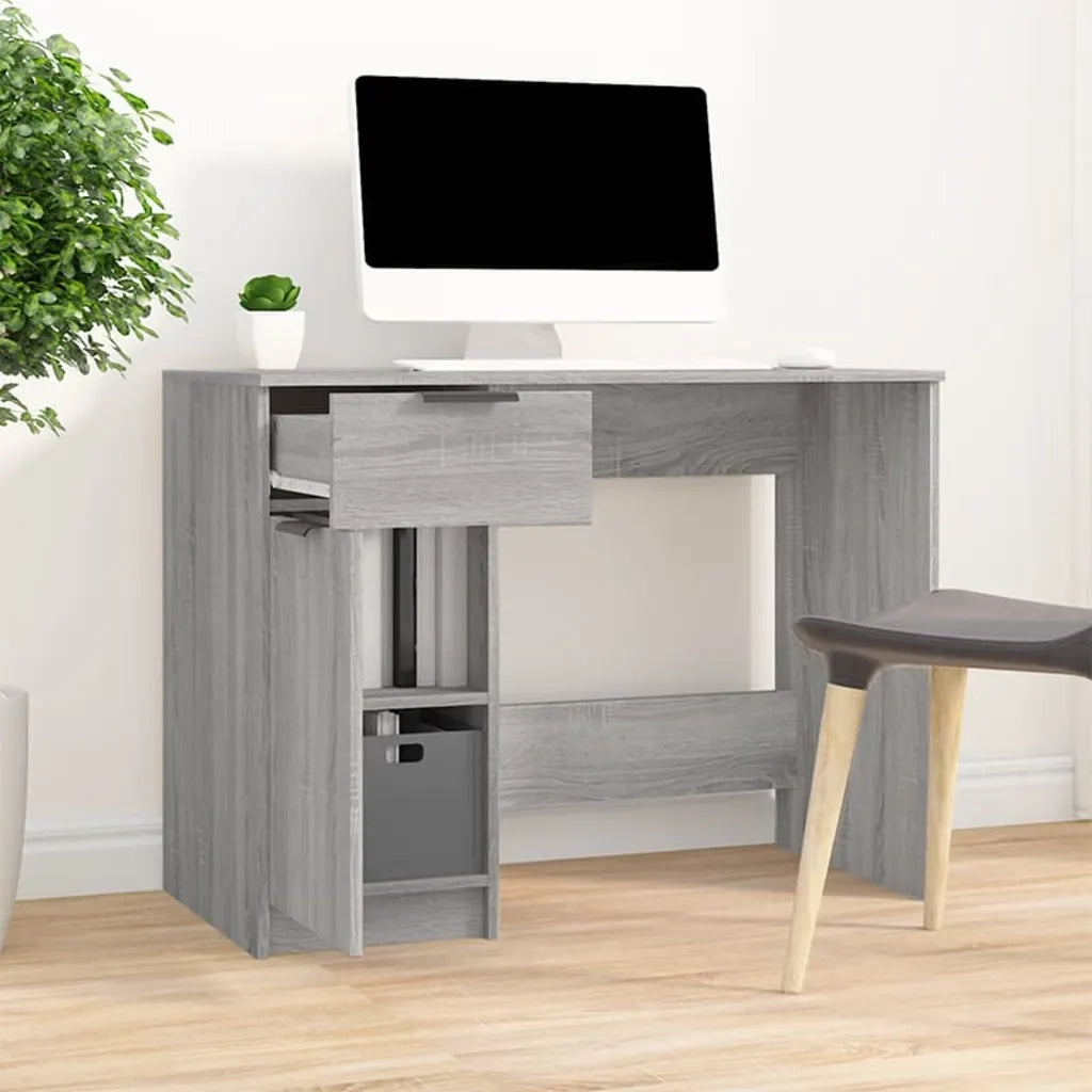 Scrivania Grigio Sonoma 100x50x75 cm in Legno Multistrato 817127