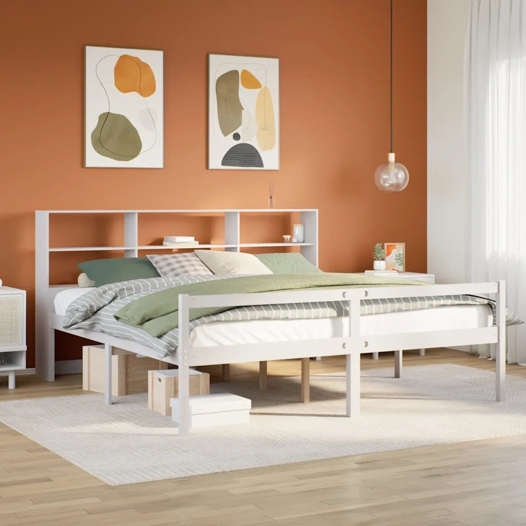 Giroletto con Libreria senza Materasso 180x200 cm in Legno Pino 3322023