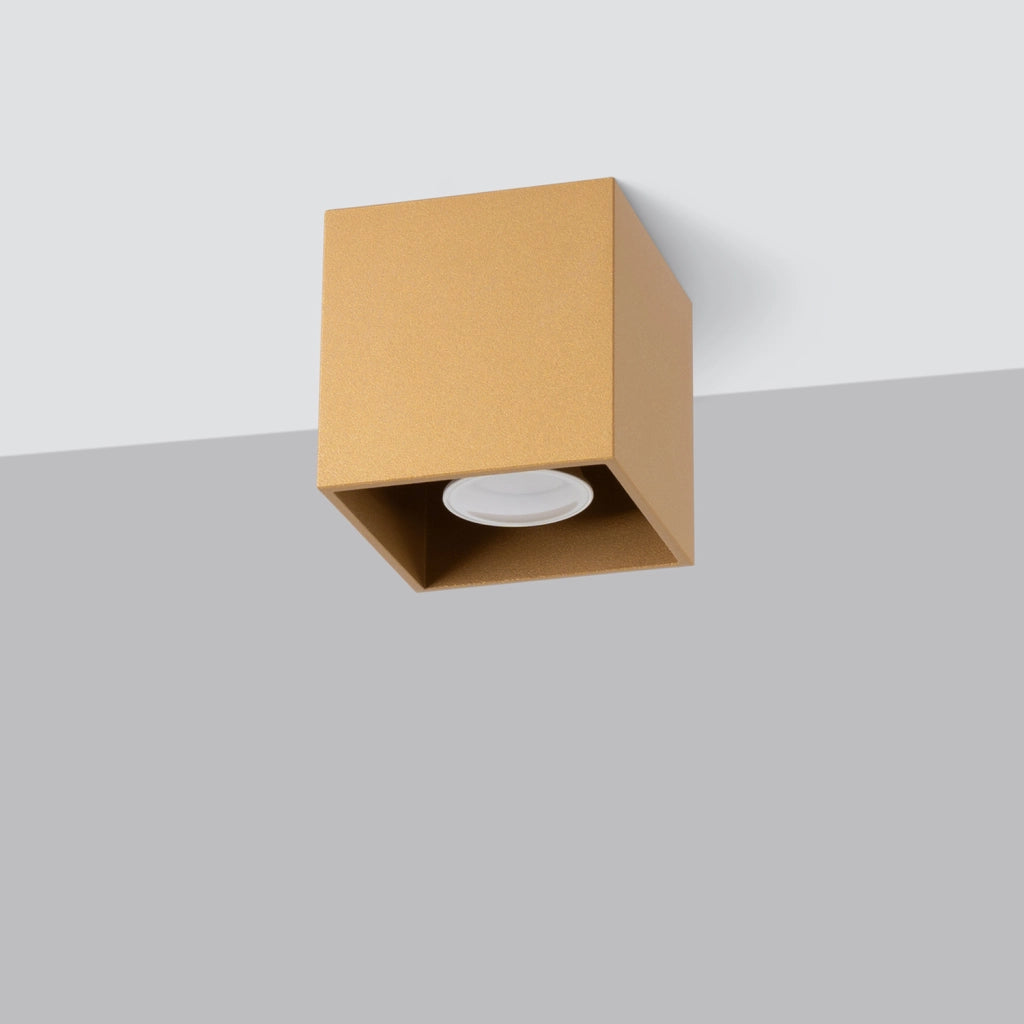 Faretto soffitto quadrato oro 10cm GU10 10W TETRIS