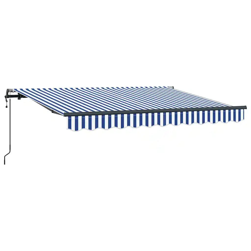 vidaXL Tenda Retrattile Blu e Bianco 250 x 200 cm