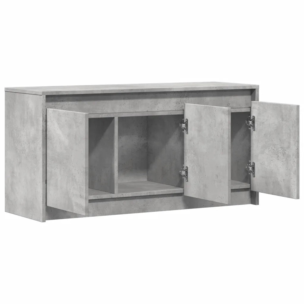 vidaXL Mobile Porta TV con LED Grigio Cemento 100x34x50 cm Truciolato