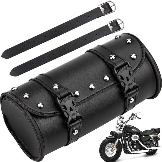 Tas da Motor per Motocicli Universale - Impermeabile - Rond Nero - Adatto per Motociclisti
