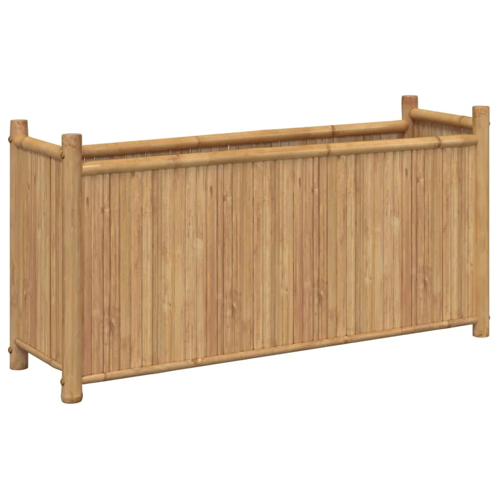 Fioriera rialzata per piante fiori terrazza giardino 100 x 30 x 50 cm bambù marrone 02_0037266