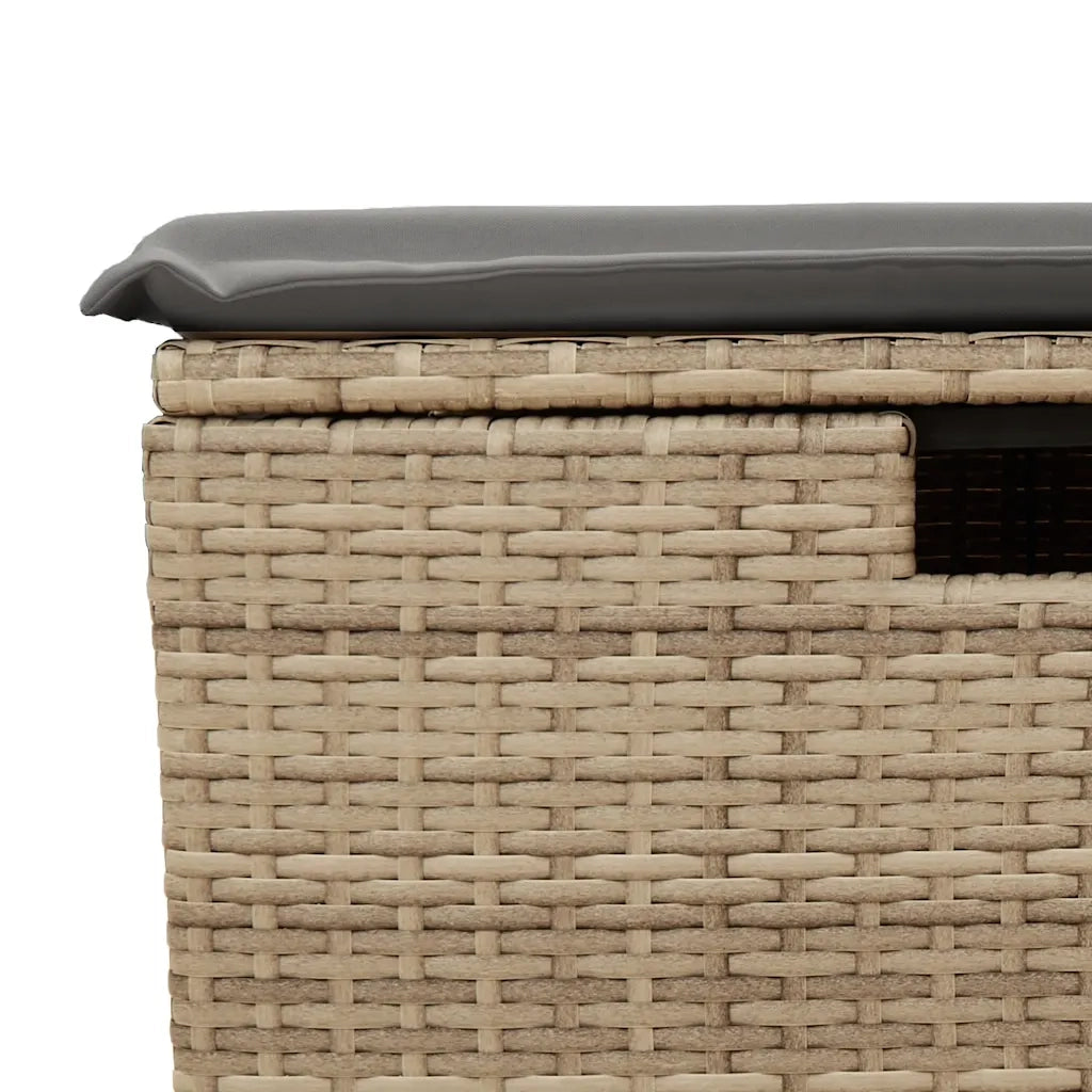 Set Divano da Giardino 4 pz con Cuscini Beige in Polyrattan 3325355