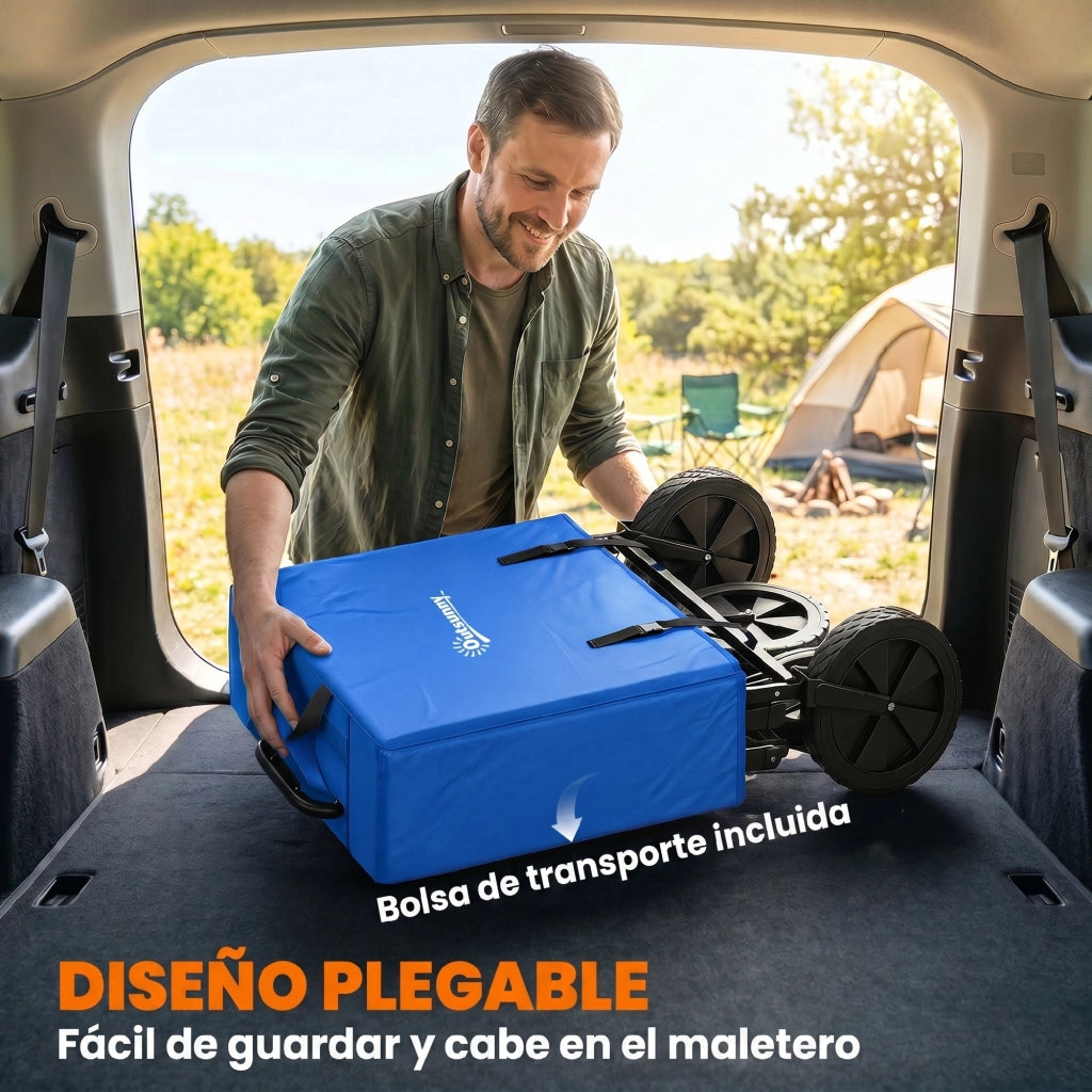 Carrello Pieghevole con Telo e Borsa Trasporto ¨C Zephmum ¨C Blu, 100 kg