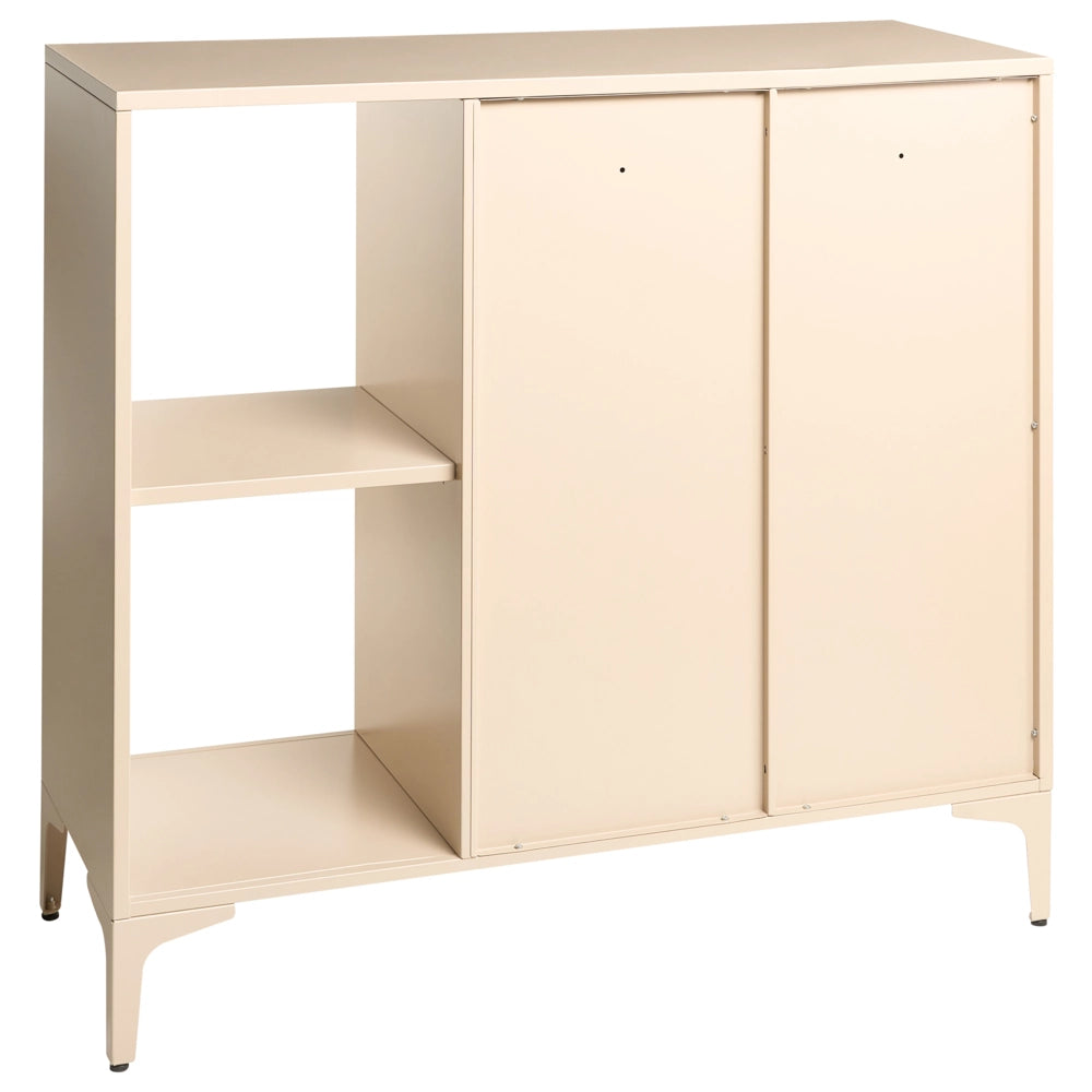 Mobile contenitore in acciaio beige chiaro mobile contenitore per l'ufficio domestico con 2 cassetti design industriale mobile contenitore