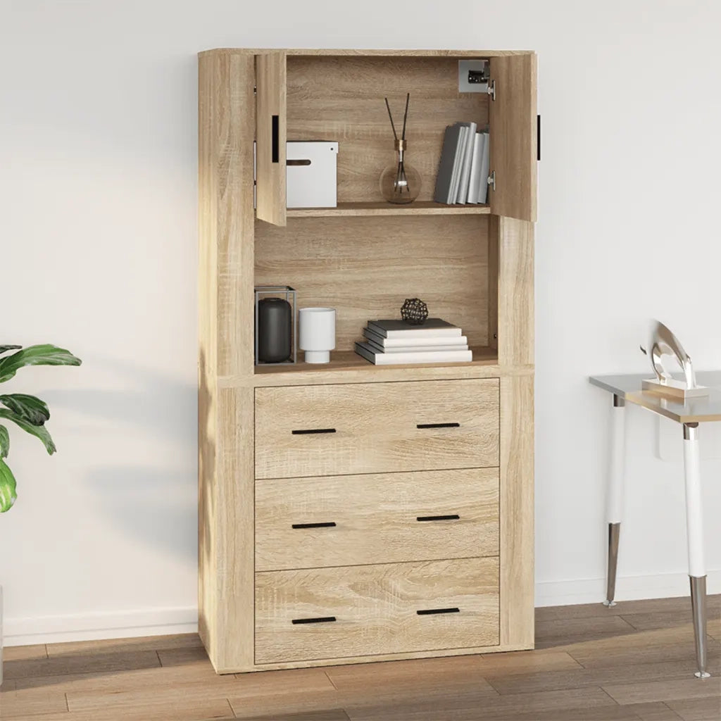 Armadietto a Muro | Mobile a Parete Rovere Sonoma 80x33x80 cm Legno Multistrato