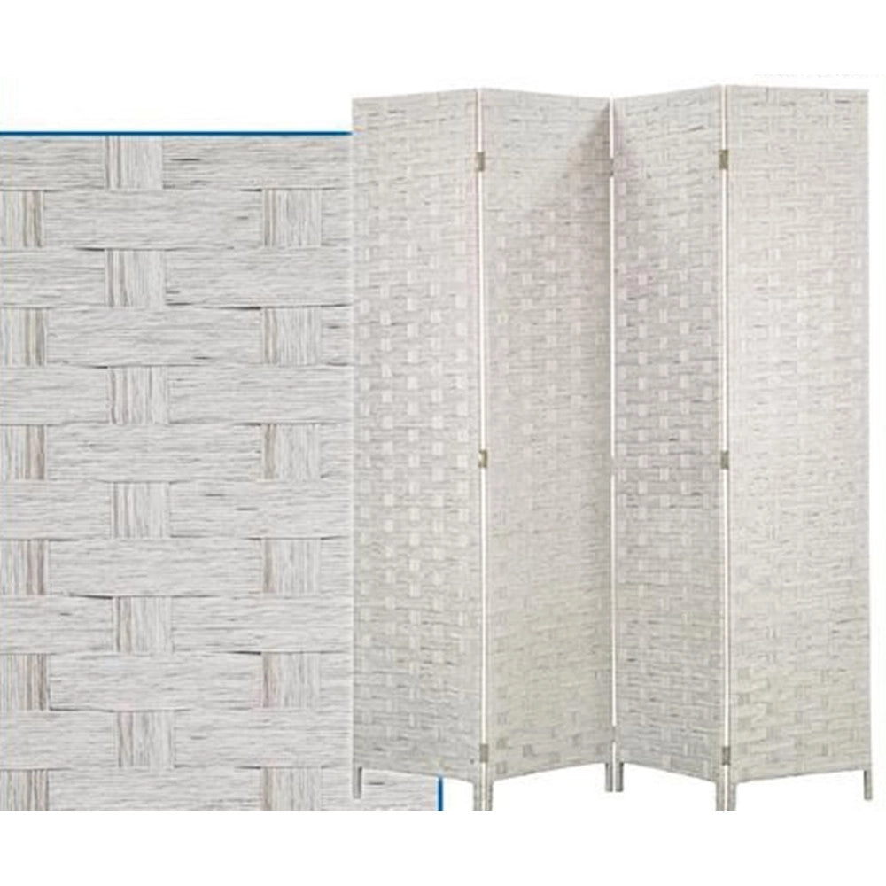 Trade Shop - Separe' A 4 Ante Pannelli Double Face Grigio Paravento Divisorio Ambienti Sep02 030438 -