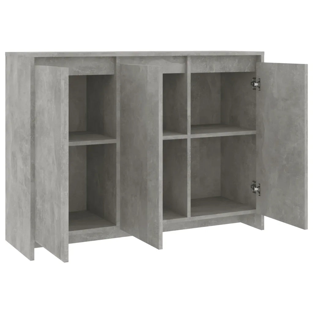 Credenza | Madia | Buffet da pranzo | Armadio da pranzo Grigio Cemento 102x33x75 cm in Truciolato