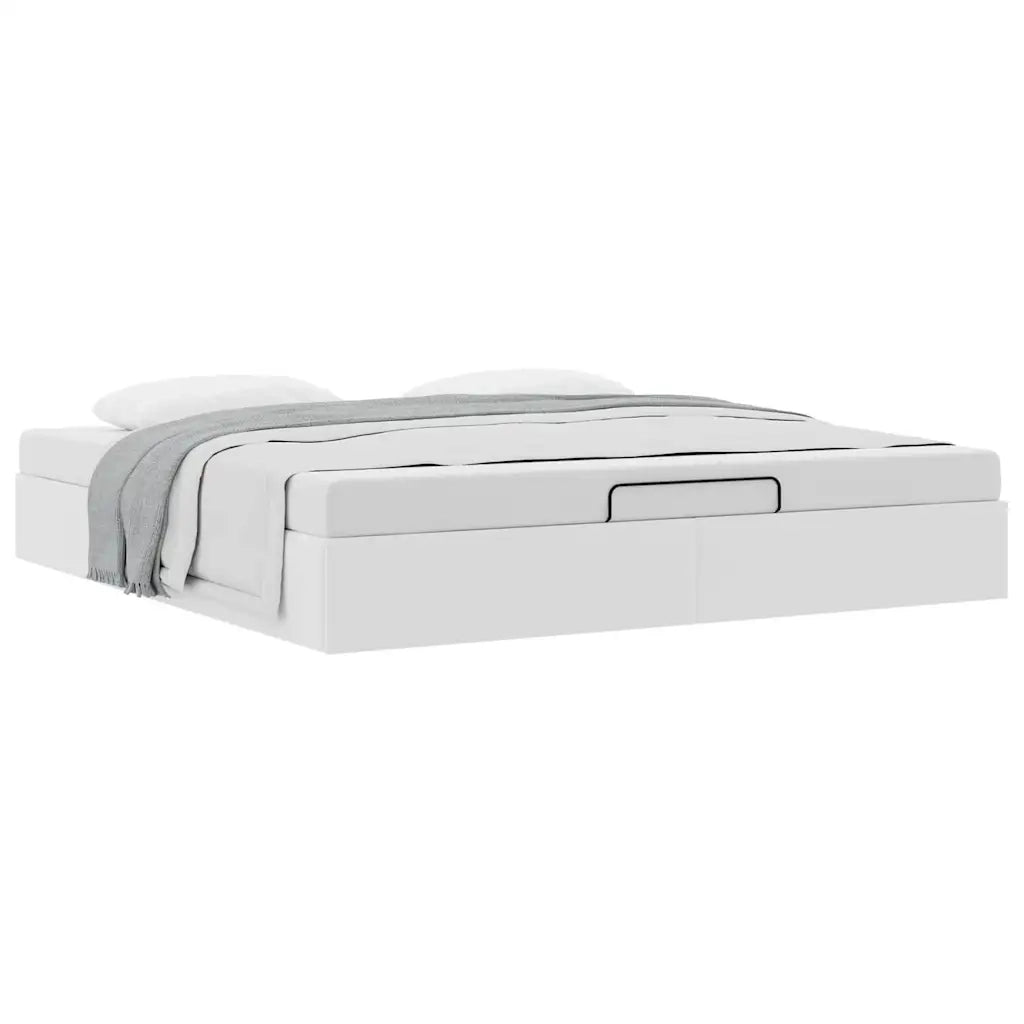 Struttura Letto Pouf senza Materasso 200x200 cm Similpelle 3310820