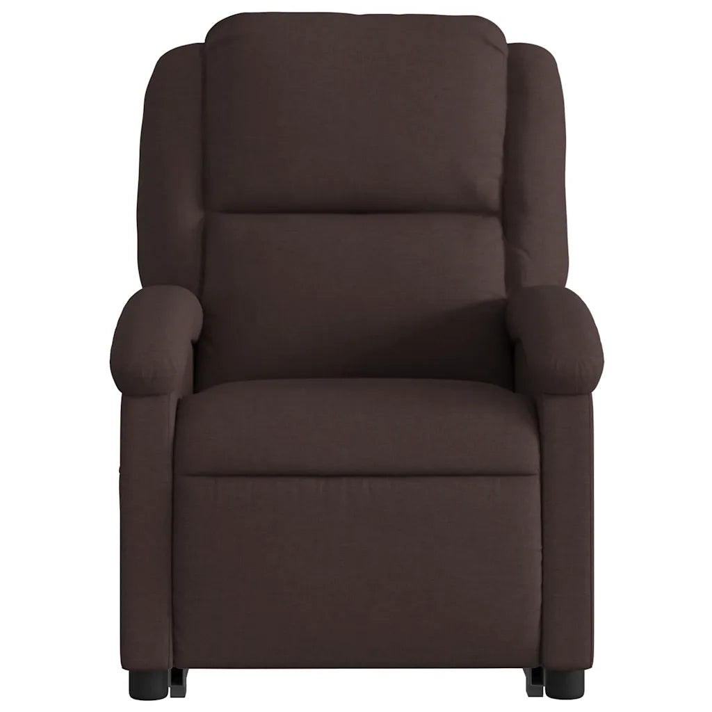 Poltrona Alzapersona Reclinante Elettrica Marrone Scuro Tessuto 3204193