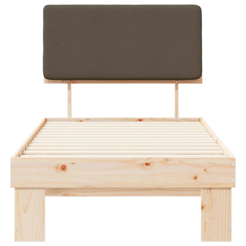 Letto con Testiera Rivestita Talpa 100 x 200 cm Pino massello 877372
