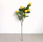 Tappeto Finto Limone - Finto Ramicello di Limone - Asta Lunga 65cm - Pianta Verde - Decorazione per Sala da Pranzo, Festa di Matrimonio.