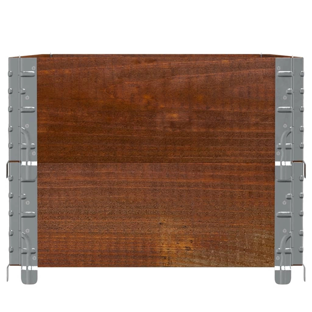Vassoio per fioriera aiuola rialzata piante fiori terrazza giardino 100 x 50 cm legno massello di pino marrone 02_0037283