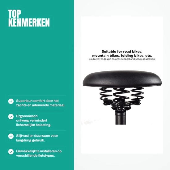 Sella da Bicicletta Senza Sella - Comoda e Ergonomica - Adatta per Diversi Tipi di Biciclette