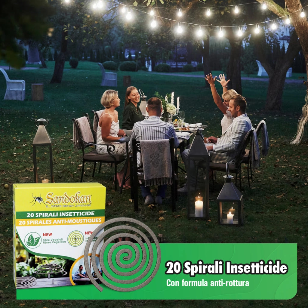 4 confezioni da 10 spirali Anti Zanzare insetticide anti rottura + porta spirali colorato