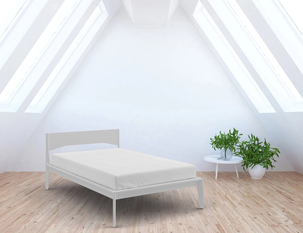 Lenzuolo Sotto Matrimoniale Maxi con Angoli ed Elastico Tinta Unita Bianco