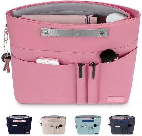 Organizzatore per borse con tas interno, tas in tas, impermeabile in poliestere, tas con cerniera, contenitore in contenitore, contenitore per borse, borse interne, tas rossa (L)