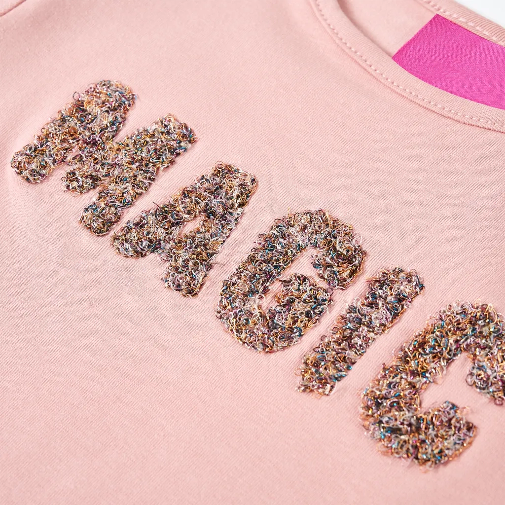 Maglietta Bambini a Maniche Lunghe Rosa Chiaro 116 14271