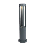 Trade Shop - Lampione Giardino Lampada 12 Watt Led Terra Esterno Ip65 Lampioncino Grigio Es28 - -bianco Caldo      -