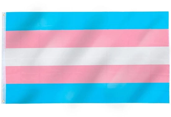Bandiera Transgenere Grande Formato - Albero Bandiera - Cavo Bandiera - Accessori Pride - Celebrare la Diversità - 5FT x 3FT - Bandiera