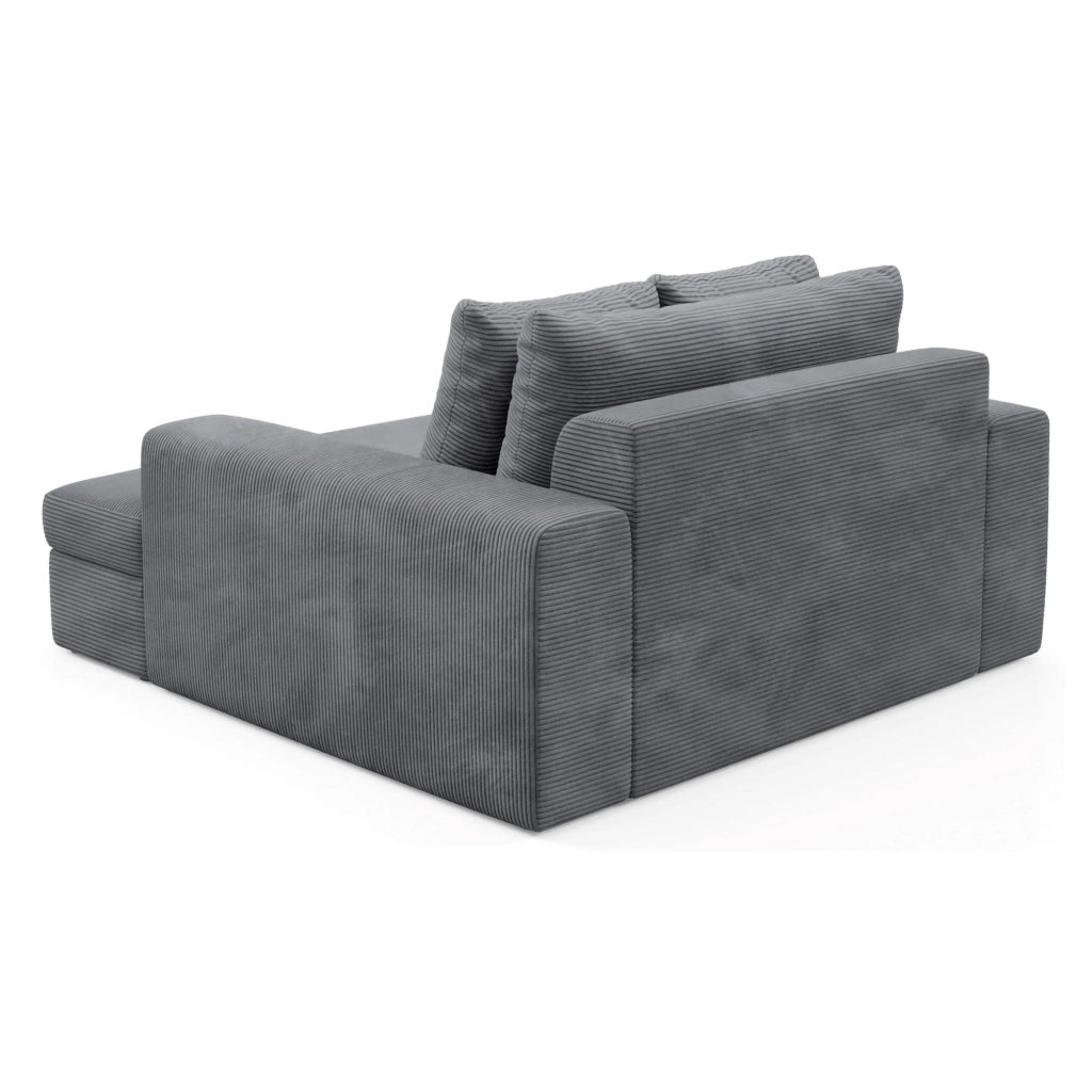 Comazzo, Divano Fisso 2 Posti Cuscini Sfoderabili, 162x167x86h cm Grigio Scuro