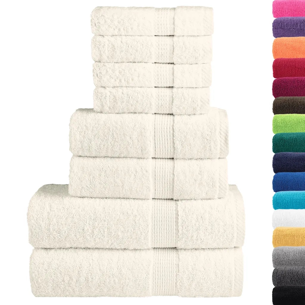Set ASciugamani SOLUND 8 pz Crema 600 gsm 137550